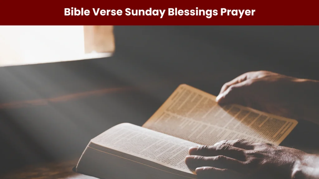 Bible Verse Sunday Blessings Prayer